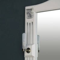 Зеркало 83х92,5 см белый черная патина Atoll Венеция