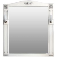 Зеркало 83х92,5 см белый черная патина Atoll Венеция