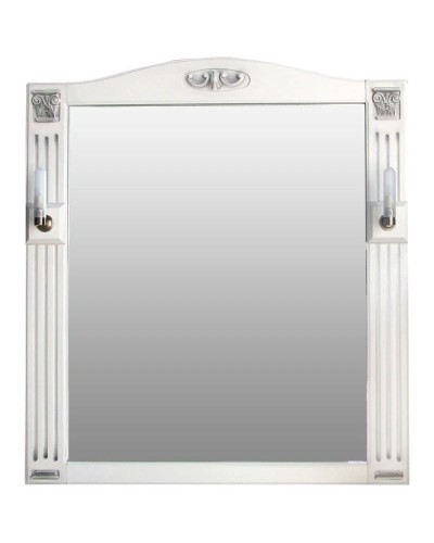 Зеркало 83х92,5 см белый черная патина Atoll Венеция