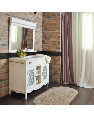 Зеркало 110х87,6 см белый матовый Atoll Марсель NEW