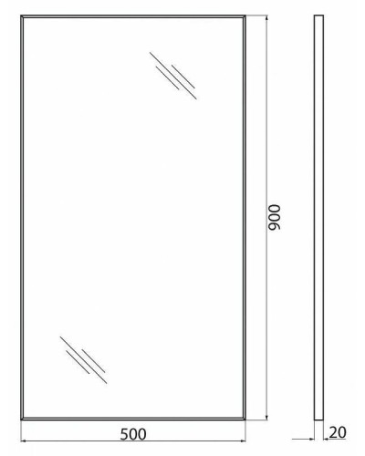 Зеркало BelBagno SPC 50 SPC-AL-500-900 Хром