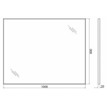 Зеркало BelBagno SPC 100 SPC-AL-1000-800 Nero Черное