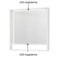 Зеркало белый глянец/таксония темная 80х85 см Акватон Капри 1A230402KPDB0