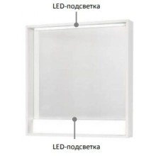 Зеркало белый глянец/таксония темная 80х85 см Акватон Капри 1A230402KPDB0