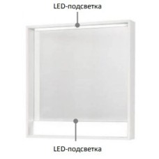 Зеркало белый глянец/таксония темная 80х85 см Акватон Капри 1A230402KPDB0