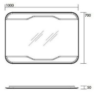 Зеркало Kerasan Waldorf 100 740601 С выключателем