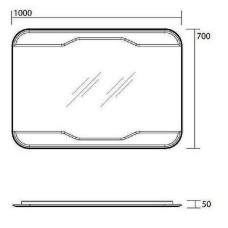 Зеркало Kerasan Waldorf 100 740601 С выключателем
