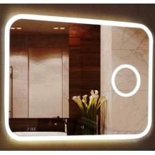 СТАЙЛ "B 135" Зеркало 800*600 с увеличительным зеркалом, часами