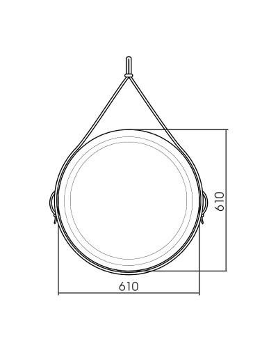 Зеркало Creto Afrodite 61 19-D610A с подсветкой с сенсорным выключателем