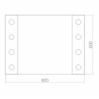Зеркало Creto Arte 80 22-800600A с подсветкой с механическим выключателем