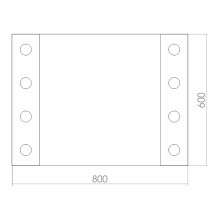 Зеркало Creto Arte 80 22-800600A с подсветкой с механическим выключателем