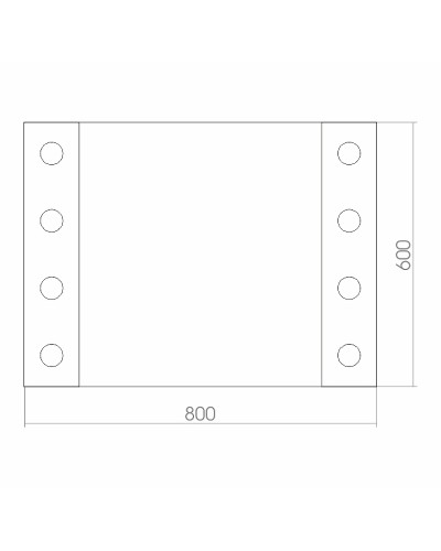 Зеркало Creto Arte 80 22-800600A с подсветкой с механическим выключателем