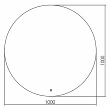 Зеркало Creto Elegante 100 21-D1000E с подсветкой с сенсорным выключателем