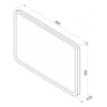СТАЙЛ D13  Зеркало 800*600 с часами