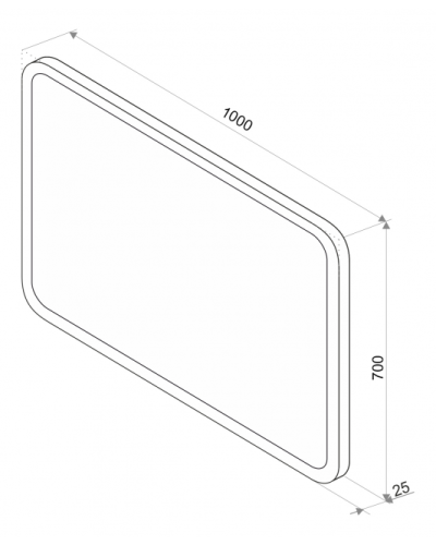 СТАЙЛ D13 зеркало 1000*700 с часами