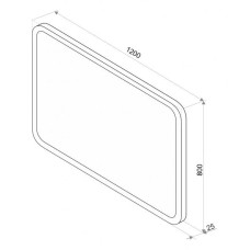 СТАЙЛ D13 зеркало 1200*800 с часами