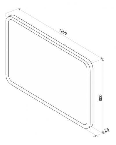СТАЙЛ D13 зеркало 1200*800 с часами