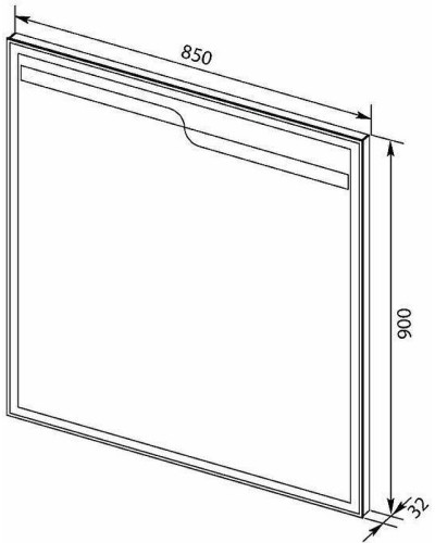 Зеркало Aquanet Модена 85 196966 с подсветкой Белое