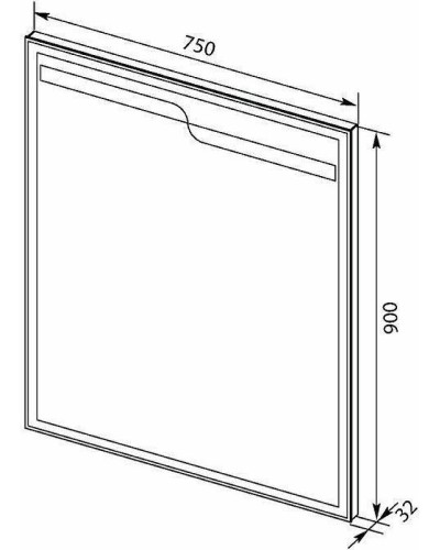Зеркало Aquanet Модена 75 198492 с подсветкой Белое