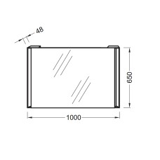 Зеркало Jacob Delafon Reve 100 EB576-NF с подсветкой с инфракрасным выключателем