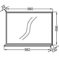 Зеркало Jacob Delafon Vivienne 100 EB1598-E52 Дуб табак