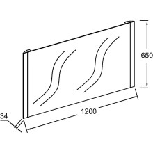 Зеркало Jacob Delafon Replique 120 EB1475-NF с подсветкой с инфракрасным выключателем с функцией антипар