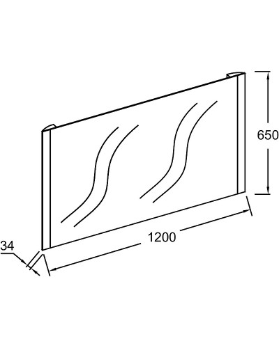 Зеркало Jacob Delafon Replique 120 EB1475-NF с подсветкой с инфракрасным выключателем с функцией антипар