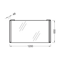 Зеркало Jacob Delafon Reve 120 EB577-NF с подсветкой с инфракрасным выключателем