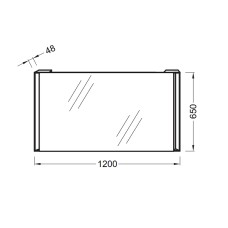 Зеркало Jacob Delafon Reve 120 EB577-NF с подсветкой с инфракрасным выключателем