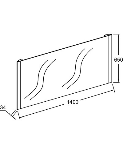 Зеркало Jacob Delafon Replique 140 EB1476-NF с подсветкой с инфракрасным выключателем с функцией антипар