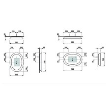 Зеркало Laufen The New Classic 50 4.0607.0.085.757.1 с подсветкой Белое матовое