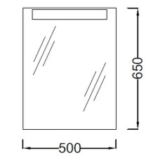 Зеркало Jacob Delafon Presquile 50 EB1107-NF с подсветкой с инфракрасным выключателем