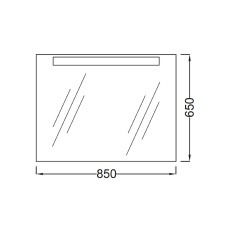 Зеркало Jacob Delafon Presquile 85 EB1109-NF с подсветкой с инфракрасным выключателем