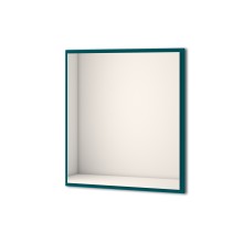 Зеркало со встроенной LED подсветкой, системой Антизапотевания, реверсивное 98x90 CEZARES Blu Petrolio 45048