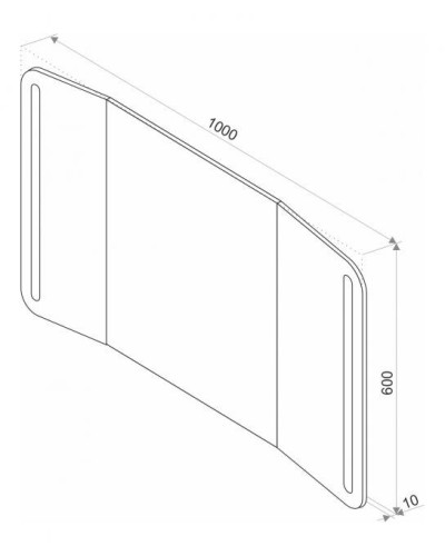 СТАЙЛ Трюмо1 Зеркало 1000*800 с Led подсветкой и сенсорным выключателем