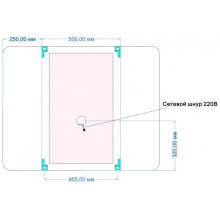 СТАЙЛ Трюмо1 Зеркало 1000*800 с Led подсветкой и сенсорным выключателем