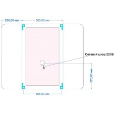 СТАЙЛ Трюмо1 Зеркало 1000*800 с Led подсветкой и сенсорным выключателем