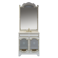 Элис - 80 Зеркало белая.патина/стекло