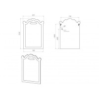 Элис - 80 Зеркало белая.патина/стекло