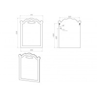 Элис - 90 Зеркало беж.патина/стекло