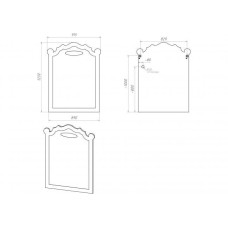 Элис - 90 Зеркало беж.патина/стекло