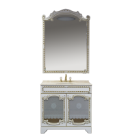 Элис - 90 Зеркало белое патина/стекло