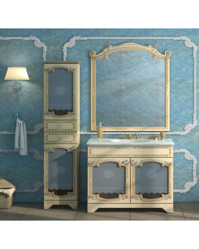 Элис -100 Зеркало беж.патина/стекло