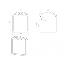 Элис -100 Зеркало беж.патина/стекло