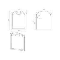 Элис -100 Зеркало белая патина/стекло