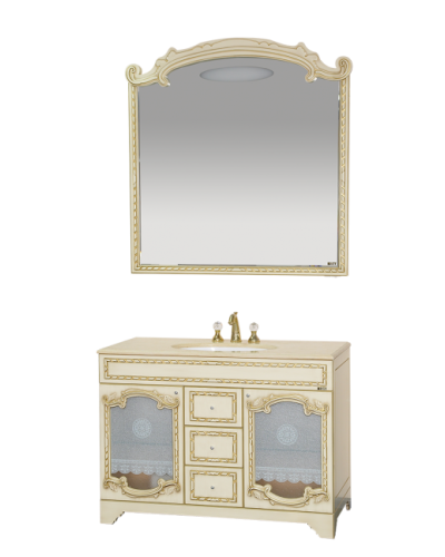 Элис -120 Зеркало беж.патина/стекло