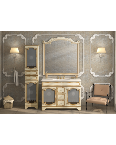 Элис -120 Зеркало беж.патина/стекло