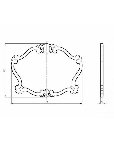 Зеркало Migliore CDB 90 30491 Бронза