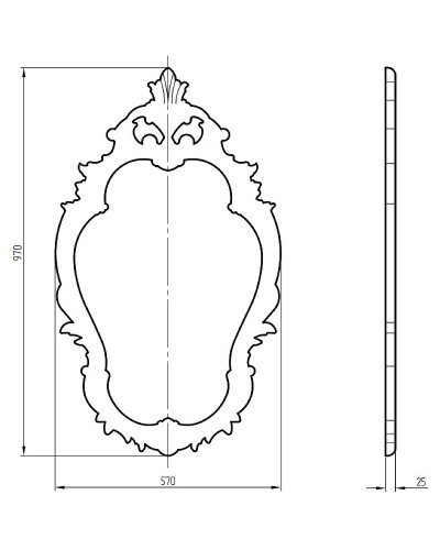 Зеркало Migliore CDB 58 30497 Золото