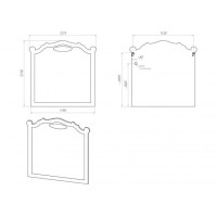 Элис -120 Зеркало беж.патина/стекло